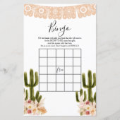 Baby shower Bingo Boho Cactus Taco's over Love (Voorkant)