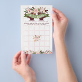 Baby shower Bingo, Boho Tea Party met Flowers Flyer (Hand)