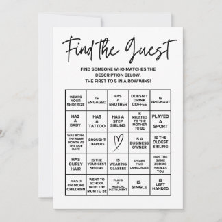 Baby Shower Bingo Bordspel Notitiekaartje