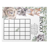 Baby Shower Bingo Bosdieren Aquarel Notitieblok (Voorkant)