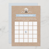 Baby shower bingo Boy Lamb Game Kaart (Voorkant / Achterkant)