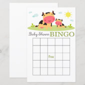 Baby shower bingo card (Voorkant / Achterkant)