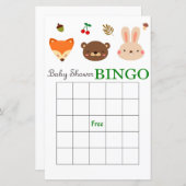 Baby shower bingo card (Voorkant / Achterkant)