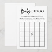 Baby Shower Bingo Card Game Advieskaart (Voorkant / Achterkant)