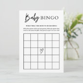 Baby Shower Bingo Card Game Advieskaart (Staand voorkant)
