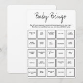 Baby Shower Bingo Cards, Unique Prefilled Baby Bin Kaart (Voorkant / Achterkant)