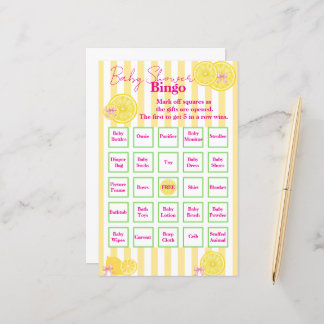 Baby Shower Bingo "Citroen-Thema"