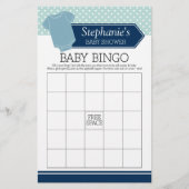Baby shower Bingo - Cute Boy Polka Dots Game (Voorkant)
