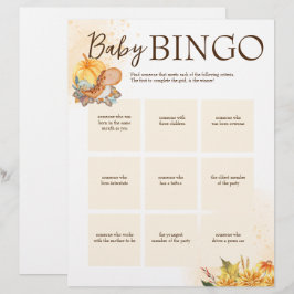 Baby shower bingo de bruine gepersonaliseerde sjab briefhoofd