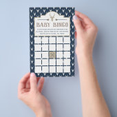 Baby shower Bingo, Deer Baby shower Flyer (Hand)