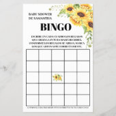 Baby shower Bingo engelse spaanse spelkaart Flyer (Achterkant)