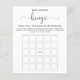 Baby shower Bingo Flyer