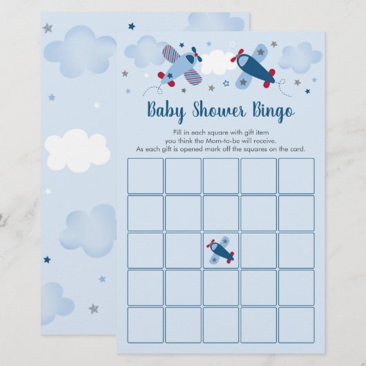 Baby shower Bingo Game (Voorkant / Achterkant)