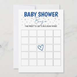 Baby shower Bingo Game Blauwe Uitnodiging