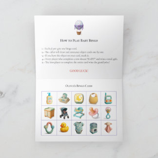 Baby Shower Bingo Game Board10. Fun Party Feestdagen Kaart