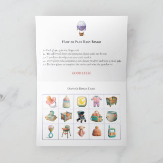 Baby Shower Bingo Game Board11. Fun Party Feestdagen Kaart