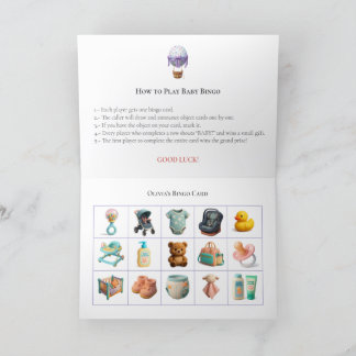 Baby Shower Bingo Game Board20. Fun Party Feestdagen Kaart