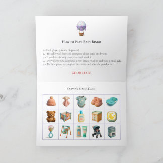 Baby Shower Bingo Game Board3. Fun Party Feestdagen Kaart