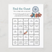 Baby shower Bingo Game Dreamweaver vindt de gast (Voorkant)