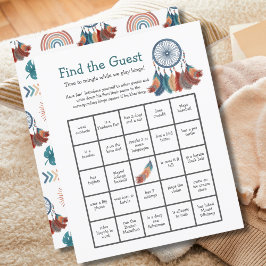 Baby shower Bingo Game Dreamweaver vindt de gast