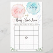 Baby shower Bingo Game Flyer (Voorkant)