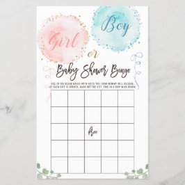 Baby shower Bingo Game Flyer