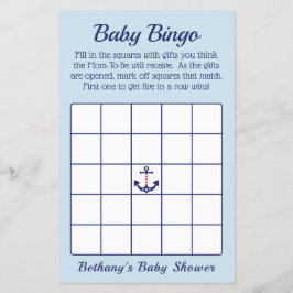 Baby shower Bingo Game Flyer