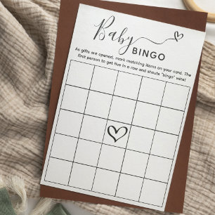 Baby shower Bingo Game Kaart
