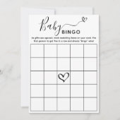 Baby shower Bingo Game Kaart (Voorkant)