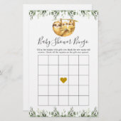 Baby shower Bingo Game met twee sleuven (Voorkant / Achterkant)