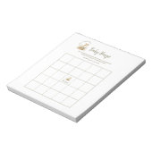 Baby shower Bingo Game Nieuw hoofdstuk begint te s Notitieblok (Linkerzijde)