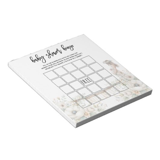 Baby Shower Bingo Game Notitieblok (Schuin)