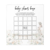 Baby Shower Bingo Game Notitieblok (Voorkant)