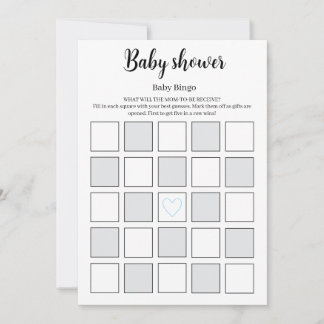 Baby Shower Bingo Game Printable, Baby Gift Bingo  Kaart