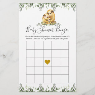 Baby shower Bingo Game uit Slotfamilie