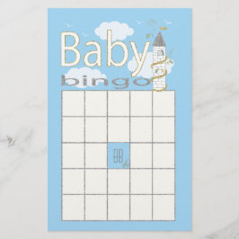 Baby shower BINGO "Glittery Castle" Flyer