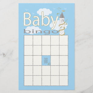 Baby shower BINGO "Glittery Castle" Flyer