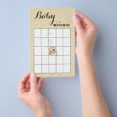 Baby shower BINGO Gold Black Stars Baby Flyer (Hand)