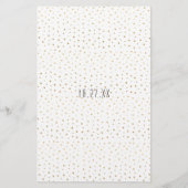 Baby shower BINGO "Gold Penguin" Flyer (Achterkant)