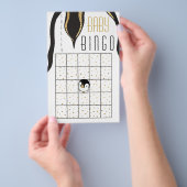 Baby shower BINGO "Gold Penguin" Flyer (Hand)