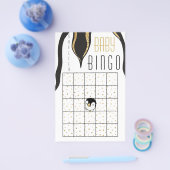 Baby shower BINGO "Gold Penguin" Flyer (Enkel)