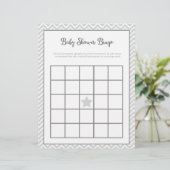 Baby shower Bingo Gray Chevron (Staand voorkant)