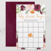 Baby shower bingo herfst baby shower pompoen (Voorkant / Achterkant)