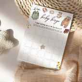 Baby shower Bingo herfst boho Kaart