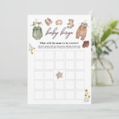 Baby shower Bingo herfst boho Kaart (Staand voorkant)