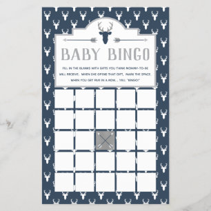 Baby Shower Bingo, Herten Baby Shower Flyer