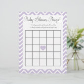 Baby shower bingo in lavender (Staand voorkant)