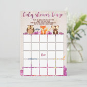 Baby shower Bingo Kaart (Staand voorkant)