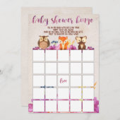 Baby shower Bingo Kaart (Voorkant / Achterkant)