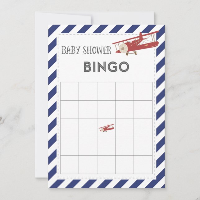 Baby shower Bingo Kaart (Voorkant)